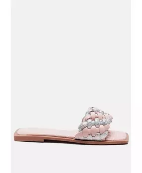 Женские балетки с плетеными ремешками Allium Metallic London Rag, розовый