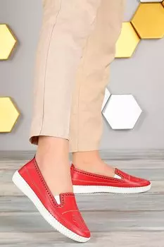 Женские балетки Skin Daily на удобной подошве 1105-6205 Woggo, красный