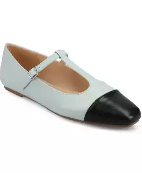 Женские балетки Theah с ремешком на щиколотке и мыском Journee Collection, синий