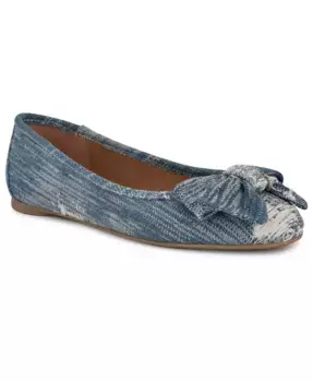 Женские балетки Veronika с бантом из денима Nine West, синий