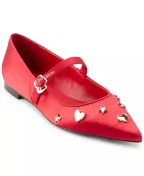 Женские балетки Veyda Mary Jane с острым носком KARL LAGERFELD PARIS, красный