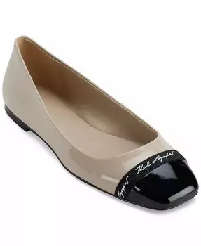 Женские балетки Zayne с квадратным носком KARL LAGERFELD PARIS, бежевый