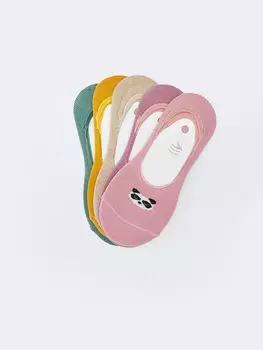 Женские балетные носки с принтом, 5 шт. в упаковке LCW Dream