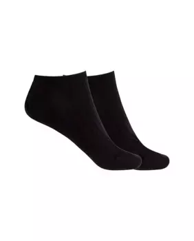 Женские бамбуковые носки в рубчик на щиколотке Punto Blanco, чёрный