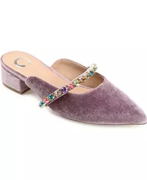 Женские бархатные балетки с украшениями Journee Collection
