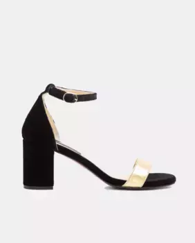 Женские бархатные босоножки на каблуке Alicante на блочном каблуке Ins Domecq By Cupl, черный