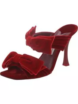 Женские бархатные босоножки-слайды Flaca Bow Jimmy Choo, красный/красный