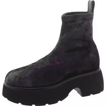 Женские бархатные ботильоны с круглым носком Thelma Steve Madden, черный