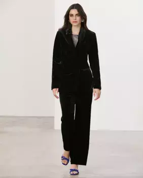 Женские бархатные брюки Vero Moda, черный