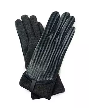 Женские бархатные перчатки для сенсорного экрана с бантом Marcus Adler, серый