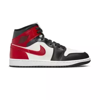 Женские баскетбольные кроссовки Air Jordan 1 Mid Jordan, белый/красный