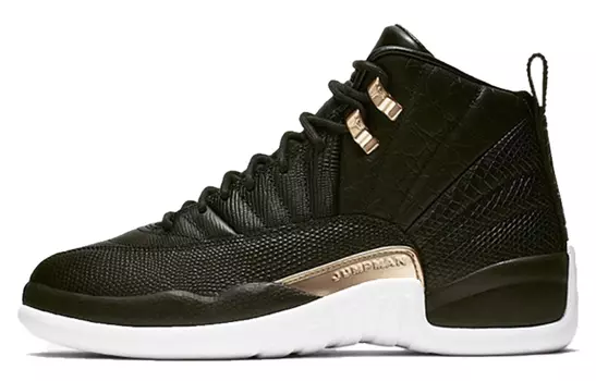 Кроссовки JORDAN 12 Retro Black Metallic Gold White Women's