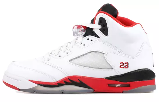 Кроссовки Air Jordan 5 Retro Fire Red Black Tongue 2013 GS