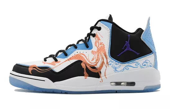 Кроссовки JORDAN Courtside 23 Vintage Basketball Shoes Women's Mid-Top White, Black, Blue/Gold