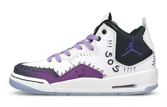 Кроссовки JORDAN Courtside 23 Vintage Basketball Shoes Women's Mid-Top White Black/Purple