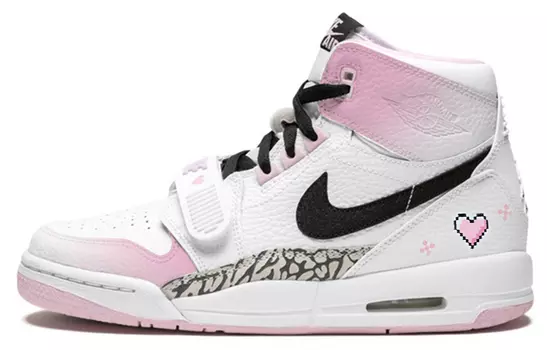 Кроссовки JORDAN Legacy 312 Vintage Basketball Shoes Women's High-Top White Pink