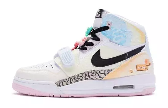 Кроссовки JORDAN Legacy 312 Vintage Basketball Shoes Women's High-Top White/pink/meter/blue