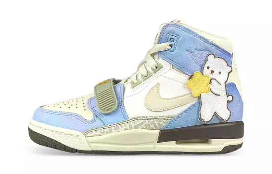 Кроссовки JORDAN Legacy 312 Vintage Basketball Shoes Women's High-Top White Blue/Green