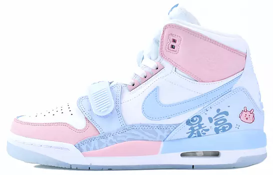 Женские баскетбольные кроссовки Jordan Legacy 312 Vintage, Ultra Blue/Fire Orchid