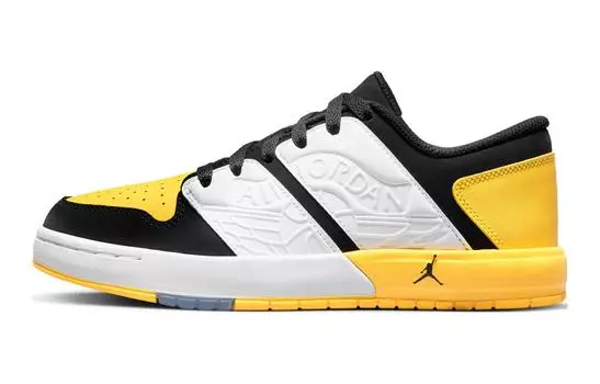 Кроссовки Air Jordan Nu Retro 1 Low, белый/черный/желтый