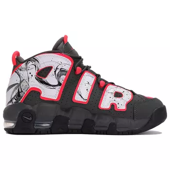Женские баскетбольные кроссовки Nike Air More Uptempo Vintage, Black/Dark Obsidian/Total Orange