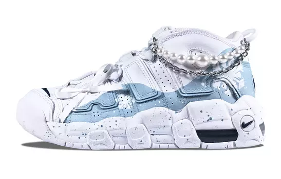 Женские баскетбольные кроссовки Nike Air More Uptempo Vintage, Pink/Blue