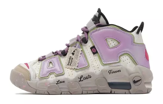 Женские баскетбольные кроссовки Nike Air More Uptempo Vintage, White/Purple