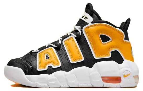 Женские баскетбольные кроссовки Nike Air More Uptempo Vintage, Black/University Gold/White