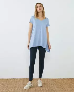 Женские базовые леггинсы трикотажа Southern Cotton, темно-синий