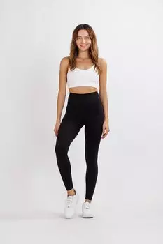 Женские базовые спортивные тайтсы Nanofit черного цвета ECROU