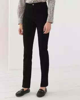 Женские базовые узкие брюки с 5 карманами персиковой кожи Lloyd's, черный