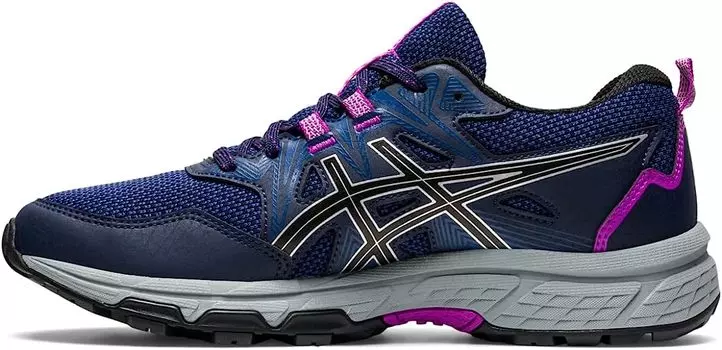 Женские беговые кроссовки ASICS Gel-Venture 8, полночь/чистое серебро