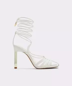 Женские белые босоножки на каблуке с квадратным носком Aldo, белый
