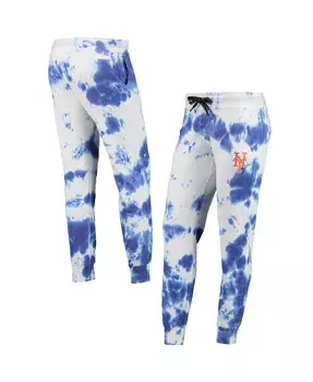 Женские белые брюки-джоггеры Royal New York Mets Melody с принтом тай-дай DKNY