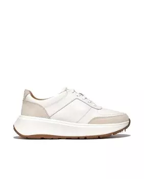 Женские белые кожаные спортивные кроссовки FitFlop, бежевый