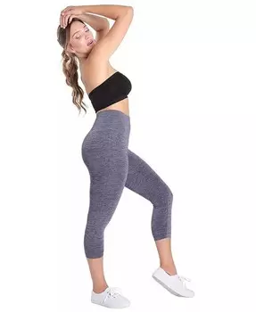 Женские бесшовные корректирующие леггинсы с завышенной талией MeMoi, серый