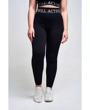 Женские бесшовные леггинсы avora panel из переработанного материала - черный Twill Active, черный