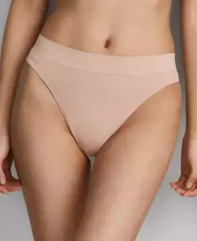 Женские бесшовные трусы с высокой посадкой State of Day, коричневый/бежевый