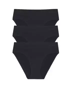 Женские бесшовные трусы-слипы Hi Cut Litewear, 3 шт., DK5020P3 DKNY, черный