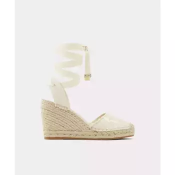 Женские бежевые текстильные эспадрильи на танкетке Aldo