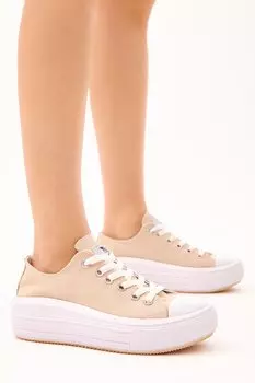 Женские бежевые удобные спортивные туфли на толстой подошве TONNY BLACK