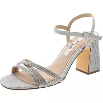 Женские блестящие босоножки крест-накрест Quella Nina, цвет silver dreamland