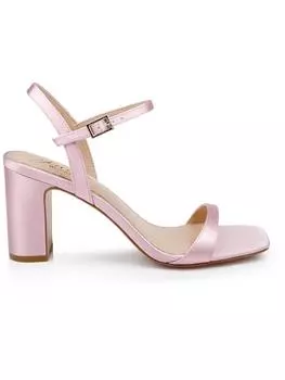 Женские блестящие нарядные босоножки Rayla с открытой пяткой Jewel Badgley Mischka, розовый