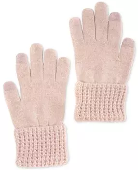 Женские блестящие перчатки вафельной вязки Style & Co