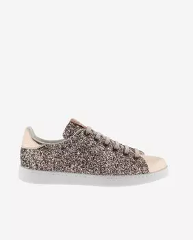 Женские блестящие спортивные кроссовки с металлическим носком и задней частью Victoria, розовый