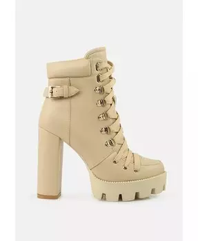 Женские боевые ботинки из ивы London Rag, бежевый