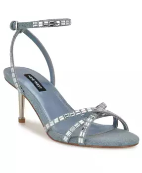 Женские босоножки Amseta на шпильке с ремешками и декоративными элементами Nine West, синий