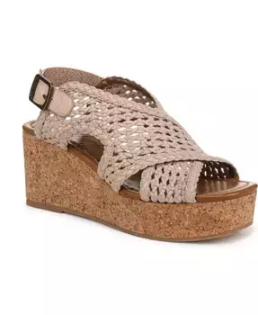 Женские босоножки Andrea Square на платформе с открытым носком и ремешком на щиколотке Blowfish Malibu, коричневый/бежевый