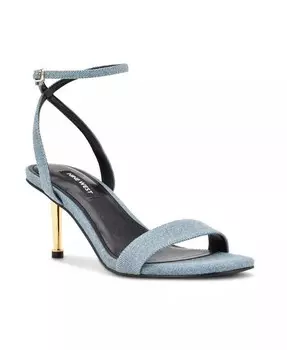 Женские босоножки Anny на каблуке с круглым носком и ремешком на щиколотке Nine West, синий