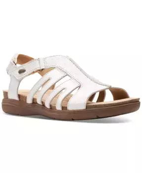 Женские босоножки April Belle на ремешках с открытой пяткой Clarks, белый
